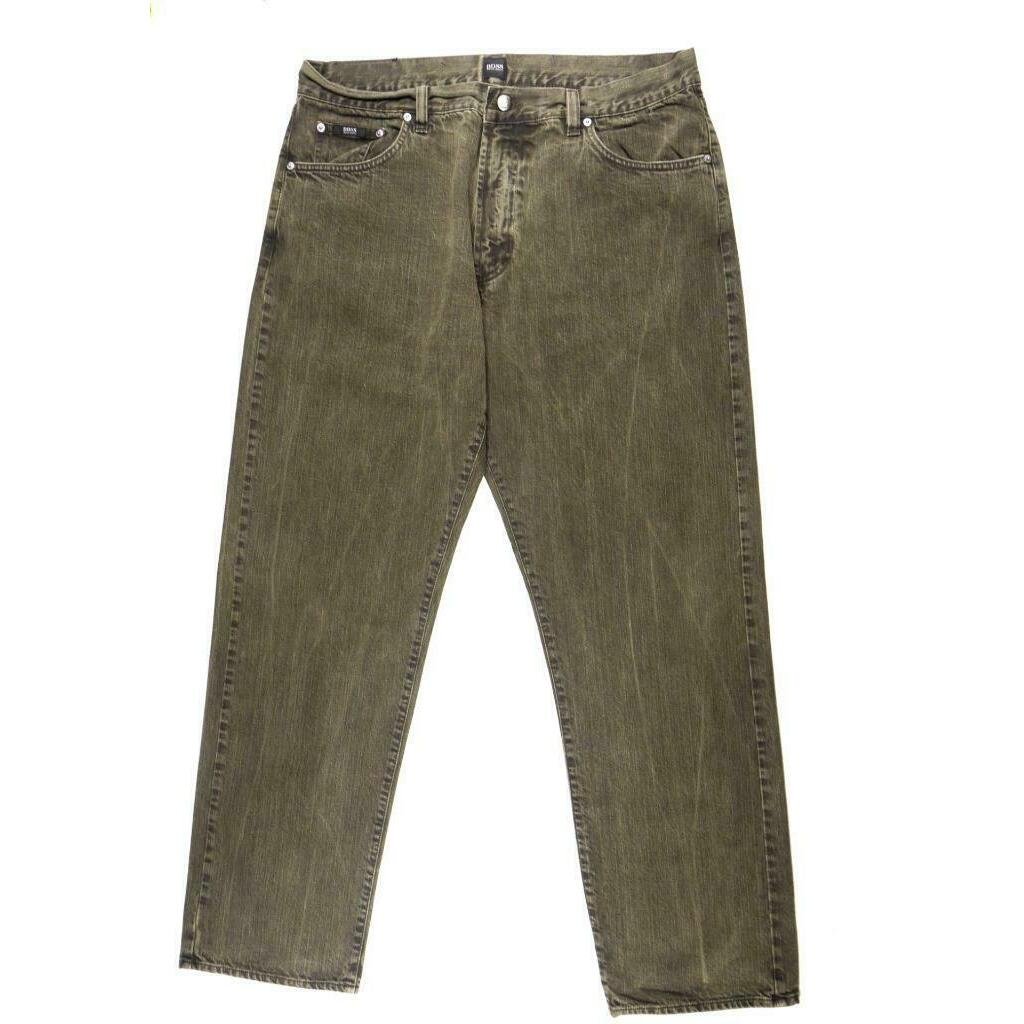 Mens Distressed Hugo Boss "Montana" Designer Denim Jeans 38 X 32 Cotton